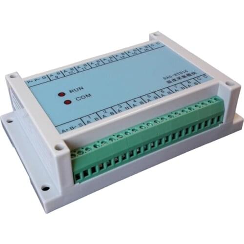 16 channels 16-bit Isolated K Type Thermocouple Temperature Acquisition Module, RS485 Modbus RTU DAQ, ADAM DIN Rail