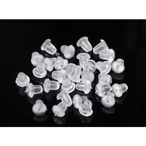 200pcs/lot Cheap Earring Back Bullet Plastic Ear Plugging Blocked Jewelry Findings DIY Delicate Earrings Jewelry Accessories