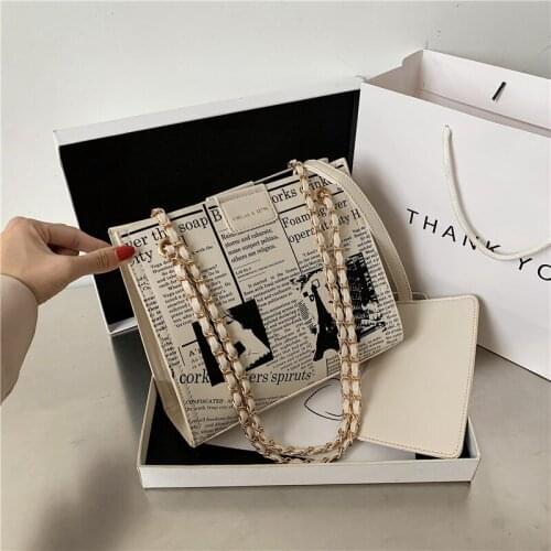 2020 new European and American style bag womens fashion diagonal bag texture large capacity shoulder bag versatile chain bag