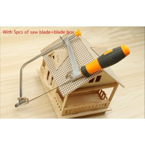 285*115mm Adjustable DIY woodworking Saw Scroll Coping Carbon Steel Tool U Shape Garland Curve Wire Saw Blade Carved 5pcs Blade