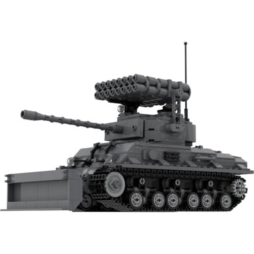738Pcs DIY Creative MOC Military Tank Model Sherman M4 Firefly Assembly Building Blocks Set