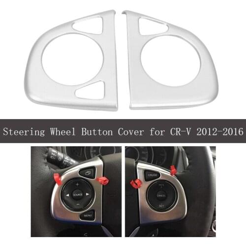 ABS Chrome Steering Wheel Switch Button Cover Trim Sticker for Honda CRV CR-V 2012-2016 Car Styling