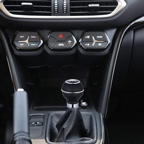 Car 5 Speed Gear Shifter Knob ABS+ PU Stick Shift Handle Universal for Most Manual Transmissions