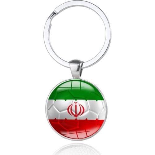Islamic Republic Iran National Flags Car Keyring Keychains Auto Key Ring Chain Denmark Finland Poland Iceland Crystal Pendant