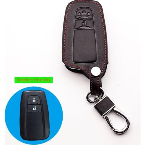Car leather key cover Key cases for Toyota CHR C-HR 2017 Prius 2 buttons car key case car keys accessories case starline a91