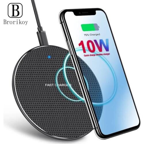 Newest 10W Qi Fast Wireless Charger for iPhone 12 11 XS Pro Max USB Quick Wireless Charging Pad for iPhone Samsung Huawei Xiaomi