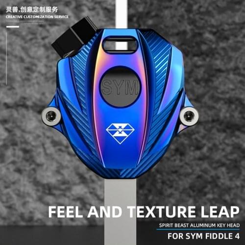 Spirit Beast Motorcycle Key cover Modification aluminum CNC accessories For SYM Fiddle 4 Scooter Key shell protection Key Case