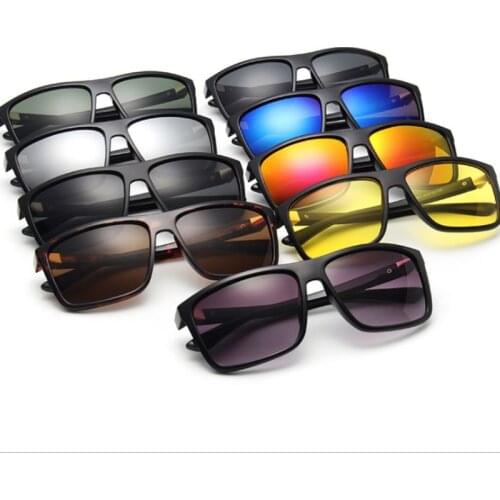 Men Polarized TR90 Sunglasses Vintage Anti-UV Driving Driver Black Goggles Eyewear Rectangle Shades Men Oculos masculino Male