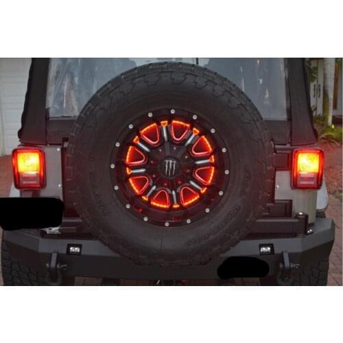 For Jeep Lights Spare Tire Wheel LED 3rd Third Brake Lamp Ring for Jeep Wrangler JK TJ LJ YJ CJ Accessory Brake Light LED Ring