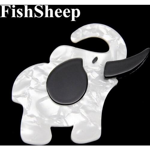 FishSheep New Arrival Acrylic Elephant Brooches For Women Fashion Charm Large Animal Pins And Brooch Badge 2018 Decoration Gifts
