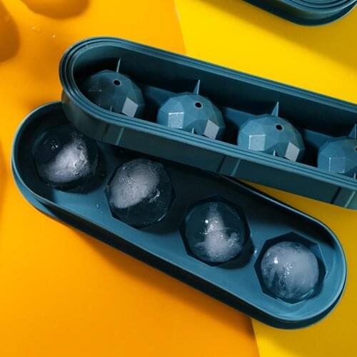 Ice Mold Stackable Clear Waterline Silicone Easy to Demold Ice Ball Mold Bar Kitchen Accessories