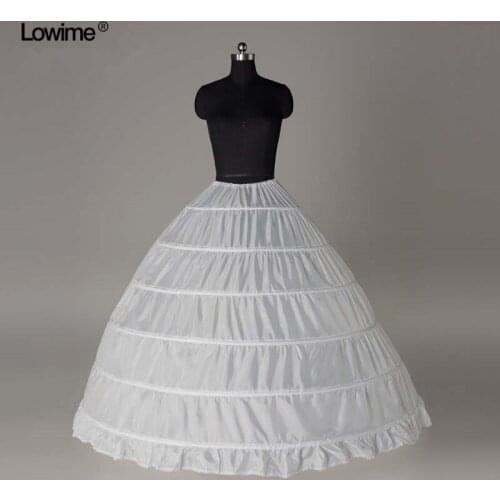 Wholesale 6 Hoops Bridal Wedding Petticoat Marriage Gauze Skirt 2018 Crinoline Underskirt Wedding Accessories Jupon Mariage