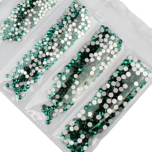 SS3-10 Emerald Crystal Non Hotfix Rhinestone Nails Decoration Fabric crystal flat back DIY Crystal Nail Art for Crafts Jewelry