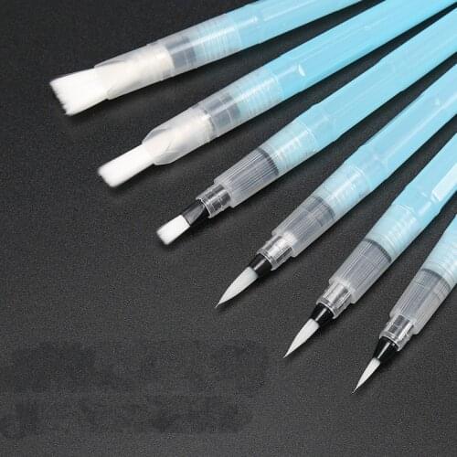 6PCS/lot Portable Paint Brush Water Color Brush Pencil Soft Watercolor Brush Pen for Beginner Painting Drawing Art Supplies