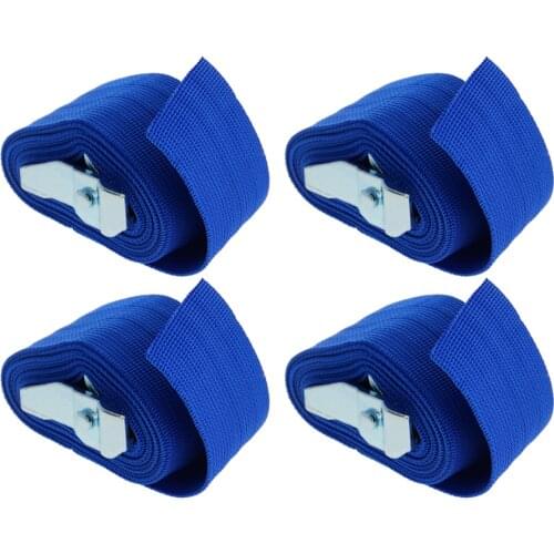 MroMax Lashing Straps Button Size 50mm Polypropylene 5CM Width×0.8m Length/5CM Wide×1.5m Long/5CM Wide×2.5m Long Blue 1/2/4pcs