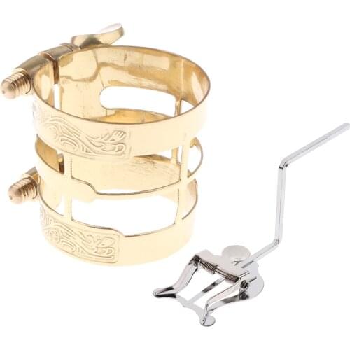 Alto Sax Mouthpiece Pipe Clip Music Lyre Holder for Saxophone Marching Kit