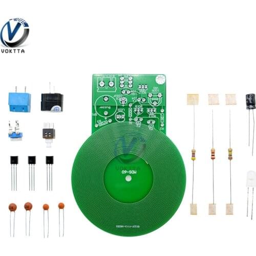 DIY Kit Metal Detector Module DIY Electronic Part DC 3V-5V 60mm Non-contact Sensor Board Metal Detector Kit With Battery Case