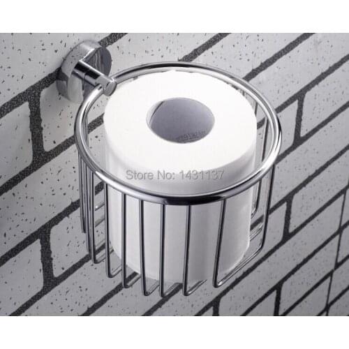 Total brass material high quality chrome plating bathroom paper holder basket paper holder bathroom accessories