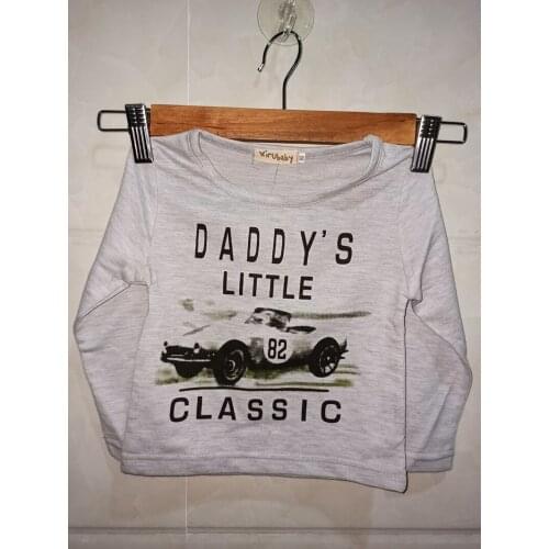 Letters Print Shirt for Kids 2020 Spring Autumn Tops and Tees Long Sleeve Casual T Shirt O-Neck Shirts