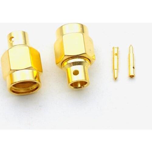 50pcs/100PCS SMA Male Plug Solder FOR Semi-rigid RG402 cable connector