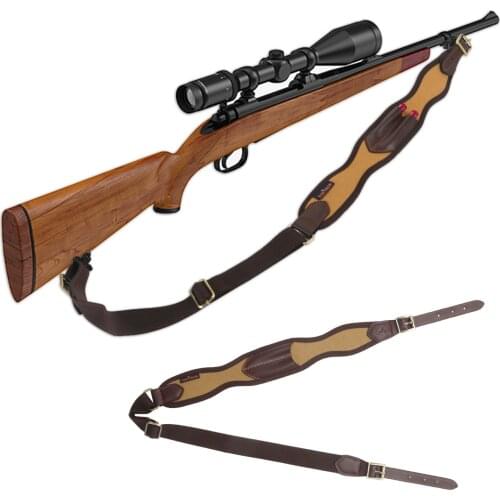 Tourbon Rifle Gun Sling Canvas Belt Shooting Shotgun Shoulder Strap Length Adjusted 110CM Cartridges Holder Hunting Accessories