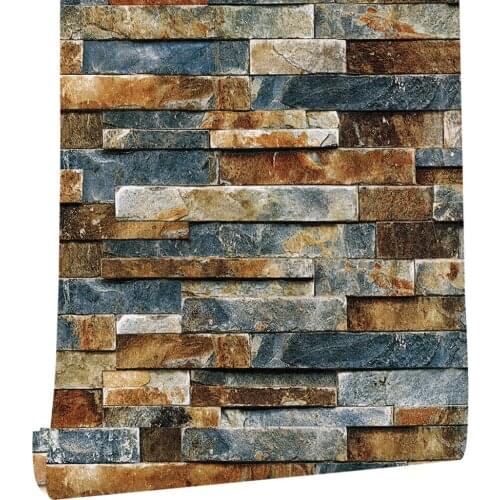 Vinyl copy brick wall wallpaper self adhesive waterproof wallpaper kitchen bedroom background wall home decoration sticker