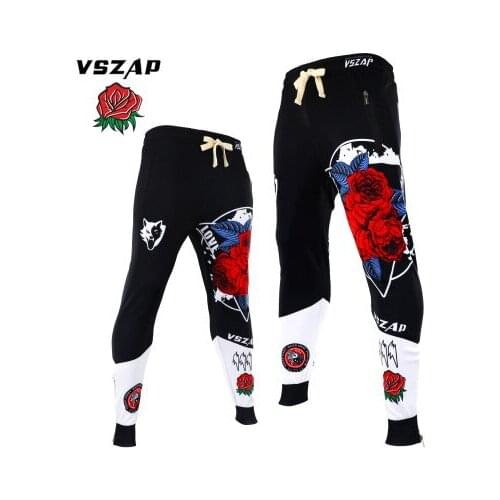 VSZAP Fitness Training Rose Pants Muay Thai BroadcasSeekingt Sanda MMA Fighting Fighting Running Kick boxing Sports Fitness Pan