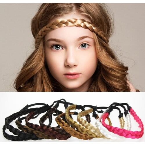RuoShui 1 PC Fashion Women Headband Elastic Hair Band Solid Wig Hair Accessories Braid Headwear Adjustable Size