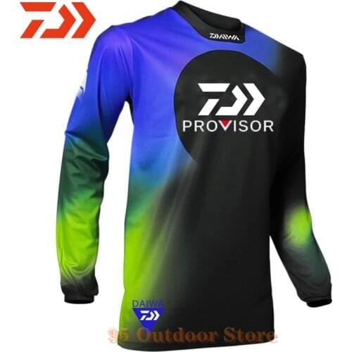 XS-5XL 2021 DAIWA Summer Shirt Quick-dry Men Clothes Breathable Sun UV DAWA Protection Outdoor Sportswear Jersey Fishing Shirt