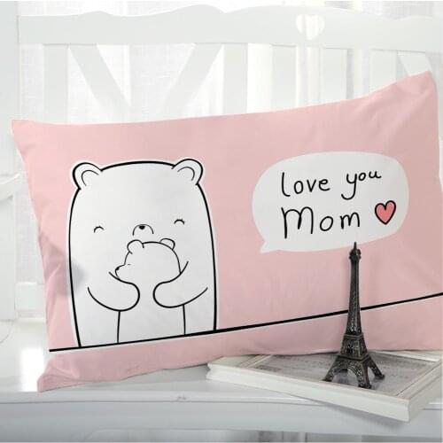 1pc Cartoon Pillow cover Pillow case Bedding For Kids Baby Children Pillowcase Pillowcovers decorative 50x75 50x70 love you mom