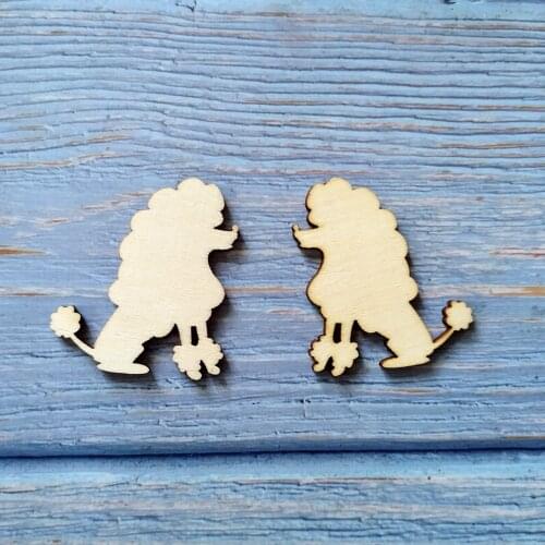 20pcs Wooden Dog Shapes Cutout Craft Decoration Gift Ornament Laser Cut Wood Crafts