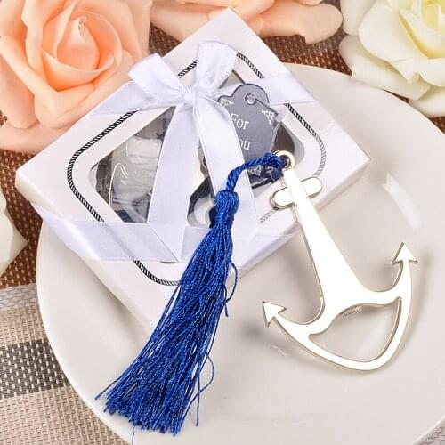 200 pcs Wedding Favors Cute Boat Anchor Shape Opener Sailing Boat Anchor Bottle Opener Wedding/Birthday Gift Party Favor