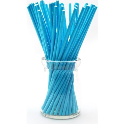 50* 100 pcs/lot Colorful Lollipop Stick 15CM Papen Cake Pop Sticks for Lollypop Lollipop Candy Chocolate Sugar Cudgel Pole Handl