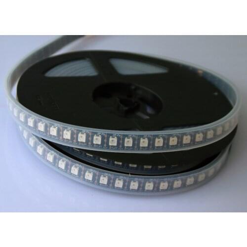 Addressable 3m 96LEDs/m DC5V SK6812 led pixel strip,waterproof in silicon tube;IP66,with 96pixels/M;BLACK PCB;RGB full color