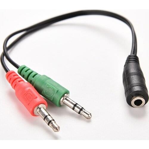Audio Cable Y Stereo Splitter 3.5mm Jack Male To 3.5 Microphone/ Earphone Female Extension Aux Audio Splitter