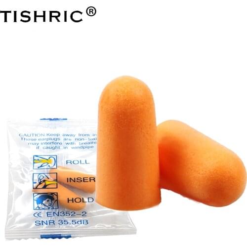 TISHRIC 1 Pack Anti Noise Earplugs Soft Foam Ear plugs Noise Cancelling 25db Sound Insulation Ear Protection For Travel Study