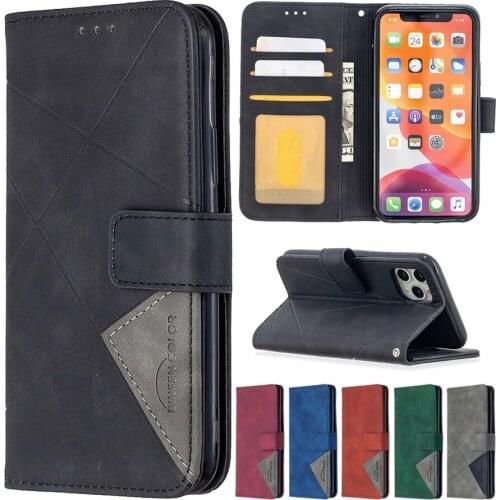 Leather Wallte Case For iPhone 12 Pro Max 12Mini 11 Pro Max X XSMax XR SE2020 8 Plus 7 Plus 6S Plus Diamond Stitching Case Cover