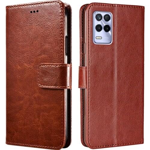 PU Leather Flip Case For Realme Narzo 50A Etui on Realmi 30a Q3 i Pro 5G Wallet Cover For Carcasa De Realme 8 Pro 8i 8s 5G Coque