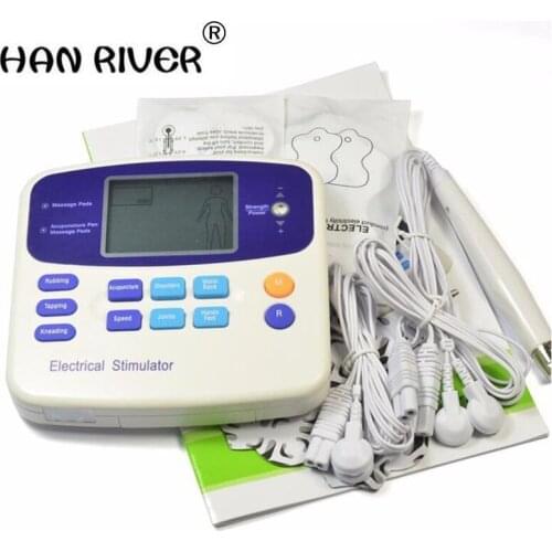 HANRIVER 2018 hot selling DUAL TENS MACHINE DIGITAL MASSAGE + ACCUPUNCTURE PEN Body Massager Massage instrument body massager