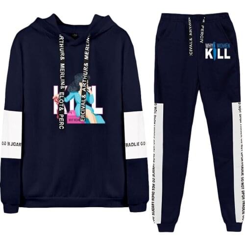 Why Women Kill Two Piece Set Women/Men Harajuku Long Sleeve Hoodies+Jogger Pants Hip hop Casual Trendy Clothes