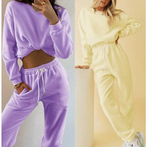 Nowsaa Set Two Piece Set Women Hoodie Outfits Sexy Fall Winter Joggers Set 2 Piece Set Top Matching Set Jogging Casual Tracksuit