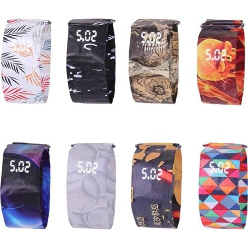 Good-looking Lightweight Wristband Paper Watch Led Clock Watch Creative Digital Paper Strap Watches Sport Watch Wristwatch