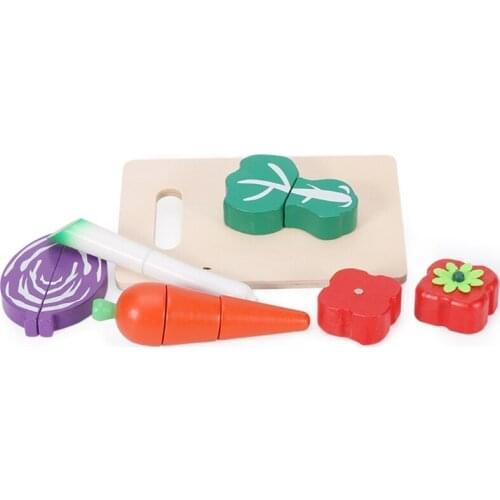 T5EC Magnetic Kitchen Toy Pretend Playsets Model Vegetable Food Early Learning Cutting Toy for Toddlers Role-Play Mold Free