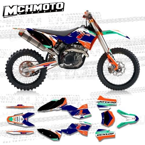 MCHMFG For KTM EXC SXF 125 250 300 450 530 2008 2009 2010 2011 Full Graphics Decals Stickers Motorcycle Background