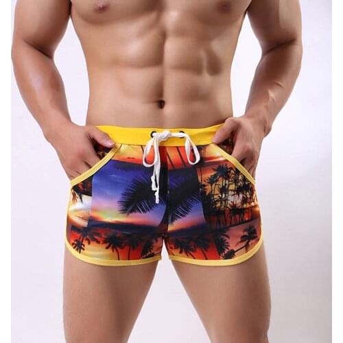 Mens boxer briefs swimwear pants beach pants beach surf pants breathable quick-drying underwear multicolor optional