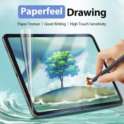 Paperfeel Screen Protector For Samsung Tab S7 Frosted Protective 0.15mm film Soft PET Painting Touch Screen Guard