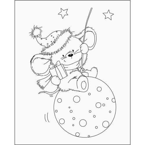 Rubber Silicone Clear Stamps For Scrapbooking Tampons Transparents Seal Background Stamp Card Making Diy Cartoon Mouse