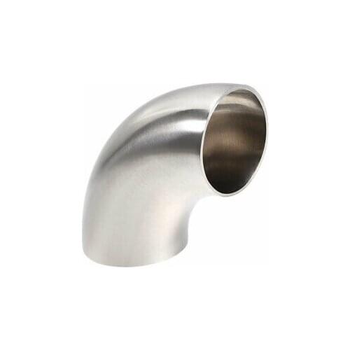 Stainless Steel 304 Sanitary Fitting Elbow 90 Degree Polished 1.5 Inch Tube OD