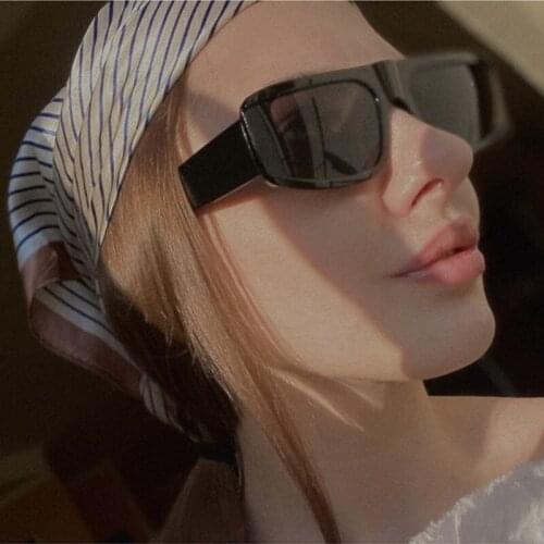 Y2K Fashion Vintage Women Sunglasses Luxury Square PC Frame Sun Glasses 2021 Small Eyeglasses Retro Men Eyewear lunette Gafas