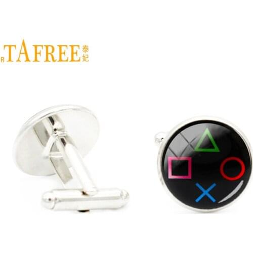 TAFREE 2017 Brand Video game controller Cuff Link art picture glass Exquisite workmanship Suitable for children new jewelry H686